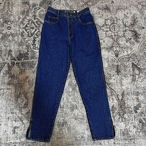 1980’s Bonjour Vintage Tapered Ankle Zip Jeans W29 L27